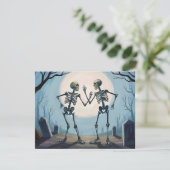 踊る骸骨のハロウィン絵画 シーズンカード (スタンド正面)