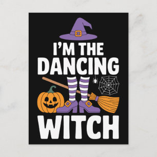 踊る魔女です   ハロウィンパーティーの楽しみ ポストカード