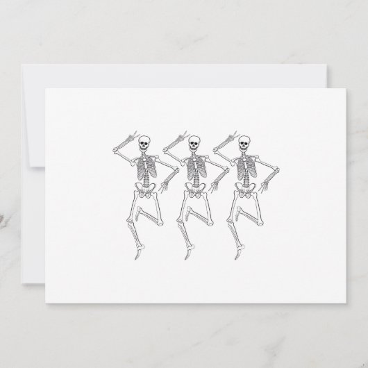 踊る3つの骸骨 招待状 (正面)
