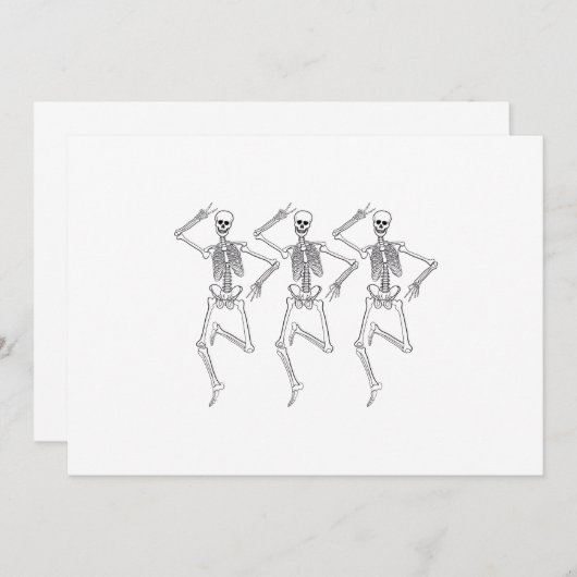 踊る3つの骸骨 招待状 (正面/裏面)