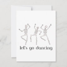 踊る3体のスケルトンが描かれたデザインで、ダンスを始めよう