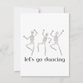 踊る3体のスケルトンが描かれたデザインで、ダンスを始めよう シーズンカード