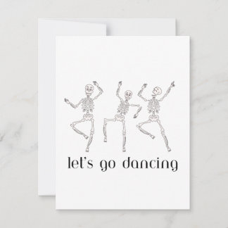 踊る3体のスケルトンが描かれたデザインで、ダンスを始めよう シーズンカード