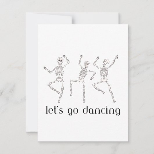踊る3体のスケルトンが描かれたデザインで、ダンスを始めよう シーズンカード (正面)
