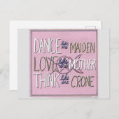 「踊る、愛す考える」ハンドハガキー ポストカード (正面/裏面)