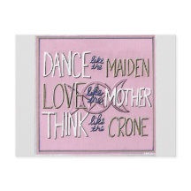 「踊る、愛す考える」ハンドハガキー