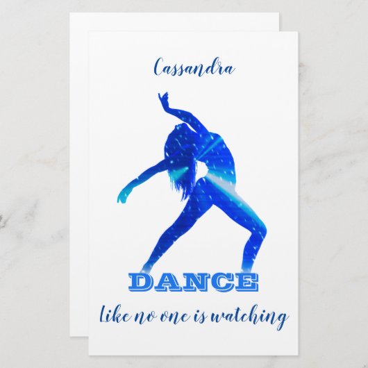 踊る – 文房具を見ている人はいない 便箋 (正面/裏面)