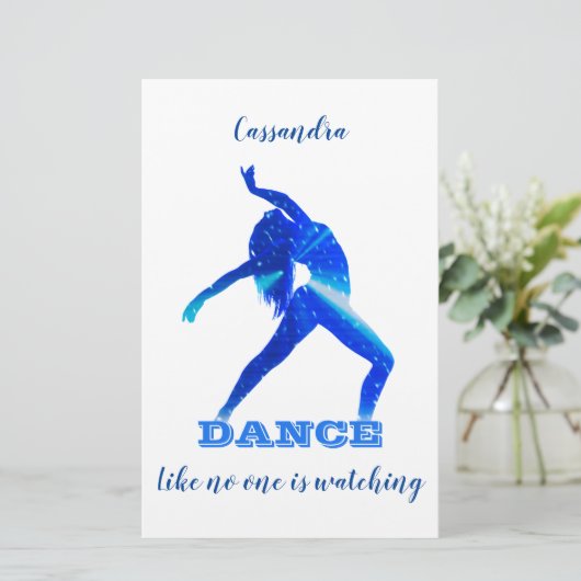 踊る – 文房具を見ている人はいない 便箋 (スタンド正面)