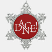 踊れ!(ベーシック)スノーフレークペーターのクリスマスオーナメント スノーフレークピューターオーナメント (正面)