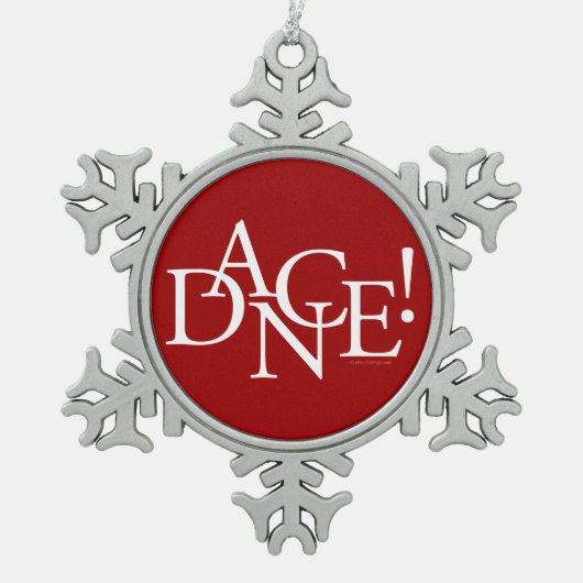 踊れ！（ベーシック）スノーフレークペーターのクリスマスオーナメント スノーフレークピューターオーナメント (正面)