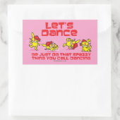 踊ろう 長方形シール (バッグ)