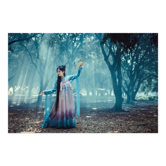 踊中国のる行為をする少女 フォトプリント            (正面)