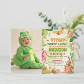踏みつぶせ！うなりなき緑の恐竜の誕生日 招待状 (スタンド正面)