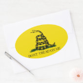 踏み付けないで 楕円形シール (封筒)