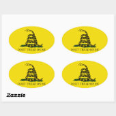 踏み付けないで 楕円形シール (シート)