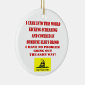 踏み付けるな セラミックオーナメント (右)