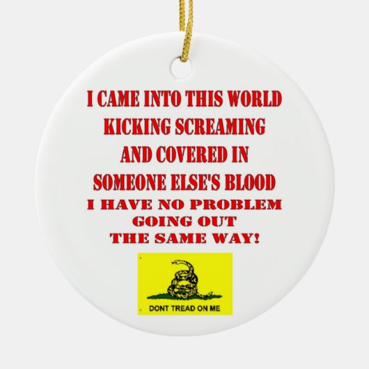 踏み付けるな セラミックオーナメント (正面)