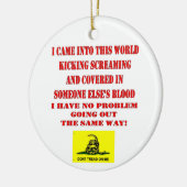 踏み付けるな セラミックオーナメント (左)