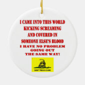 踏み付けるな セラミックオーナメント (裏面)