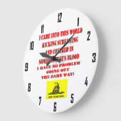 踏み付けるな ラージ壁時計 (傾斜)