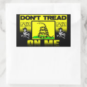 踏み付けるな 長方形シール (バッグ)