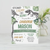 踏み潰せ！うなり声の恐竜の誕生日招待状 招待状 (スタンド正面)