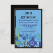 踏み石バーバルミツワーパーティーカード 招待状 (正面/裏面)