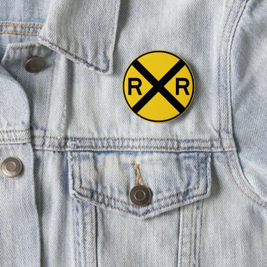 踏切のハイウェーの印 缶バッジ (インサイチュ)