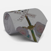 踏切の印のネクタイ、ユニークな芸術のデザイン ネクタイ (ロール)