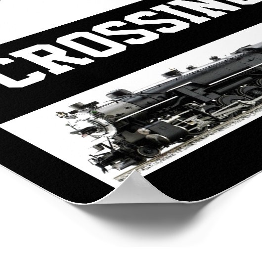 踏切の標識の新しい外観 ポスター (角)