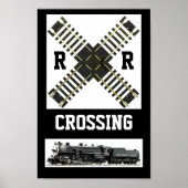 踏切の標識の新しい外観 ポスター (正面)