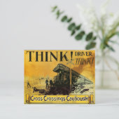 踏切はがき ポストカード (スタンド正面)