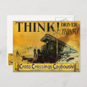 踏切はがき ポストカード (正面/裏面)