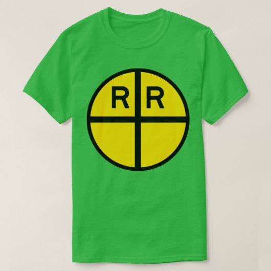 踏切クロスサイン Tシャツ (デザイン正面)