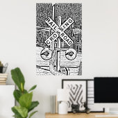 踏切ポスター ポスター (ホームオフィス)