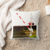 踏切信号および鉄道線路 クッション (ブランケット)