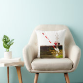 踏切信号および鉄道線路 クッション (椅子)