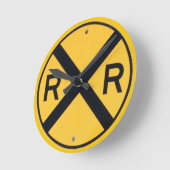 踏切標識 ラウンド壁時計 (傾斜)