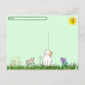 踏切美しい野良猫はがき ポストカード (裏面)