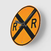 踏切記号ウォールクロック ラウンド壁時計 (傾斜)