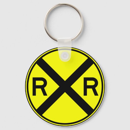 踏切警告通り標識列車 キーホルダー (正面)