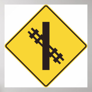 踏切道路標識 ポスター