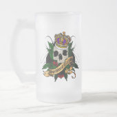 踏鋤によって戴冠させるマグ- Master Del HombreのHTのスカル フロストグラスビールジョッキ (左)
