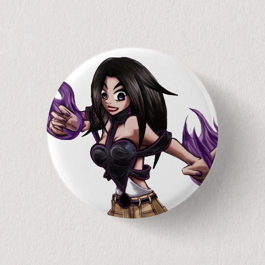 踏鋤小型ボタン(白い) 缶バッジ (正面)