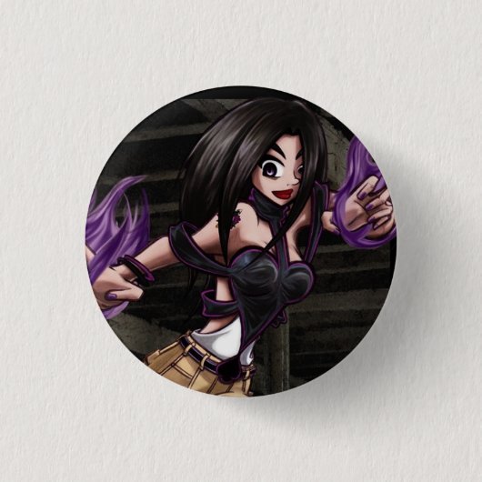 踏鋤小型ボタン 缶バッジ (正面)