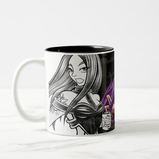 踏鋤色及びスケッチ ツートーンマグカップ (左)