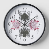 踏鋤、ハート、クラブ、ダイヤモンド 壁時計 (正面)