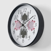 踏鋤、ハート、クラブ、ダイヤモンド 壁時計 (傾斜)