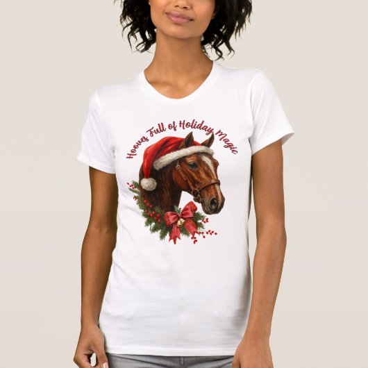 蹄に溢れるクリスマスの魔法 Tシャツ (正面)