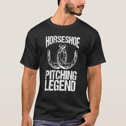 蹄投げ伝説の裏庭ピクニックトスゲーム Tシャツ (正面)